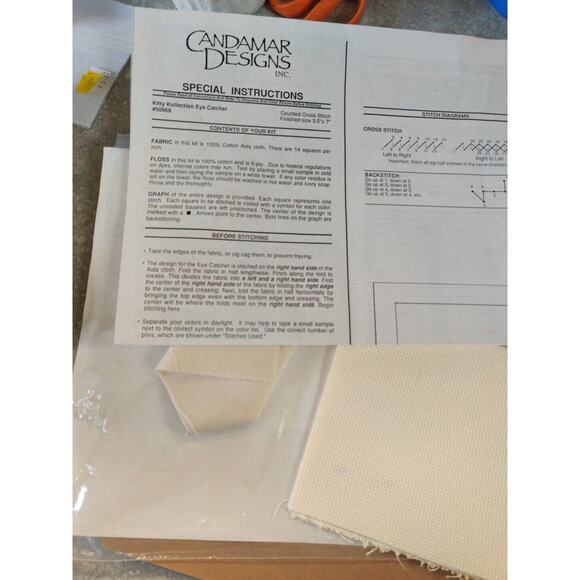 Eye Glass Holder Cross Stitch Kit Kitty Collection Candamar Designs #50968 - Picture 3 of 4